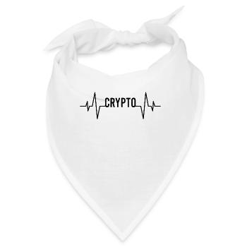 Krypto Kryptowährung Herzschlag - Bandana - Weiß - Vorne