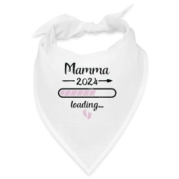 Mamma 2024 Loading Schwangerschaft Mutter Mama - Bandana - Weiß - Vorne