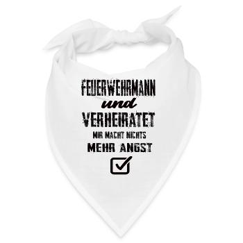 Feuerwehrmann - Bandana - Weiß - Vorne