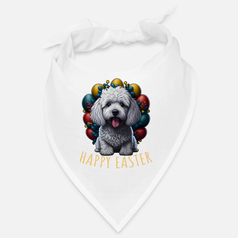 Beautiful Poodle Dog Easter Spring Happy Easter Bandana