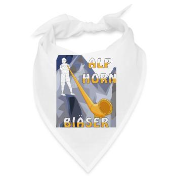 ALPHORN BLÄSER - Bandana - Weiß - Vorne