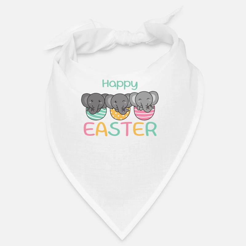 cute elephants at Easter with Easter eggs elephant Bandana