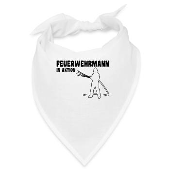 Feuerwehrmann in Aktion - Bandana - Weiß - Vorne