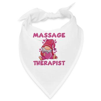 Niedlicher Masseur Therapeut Gnome - Bandana - Weiß - Vorne