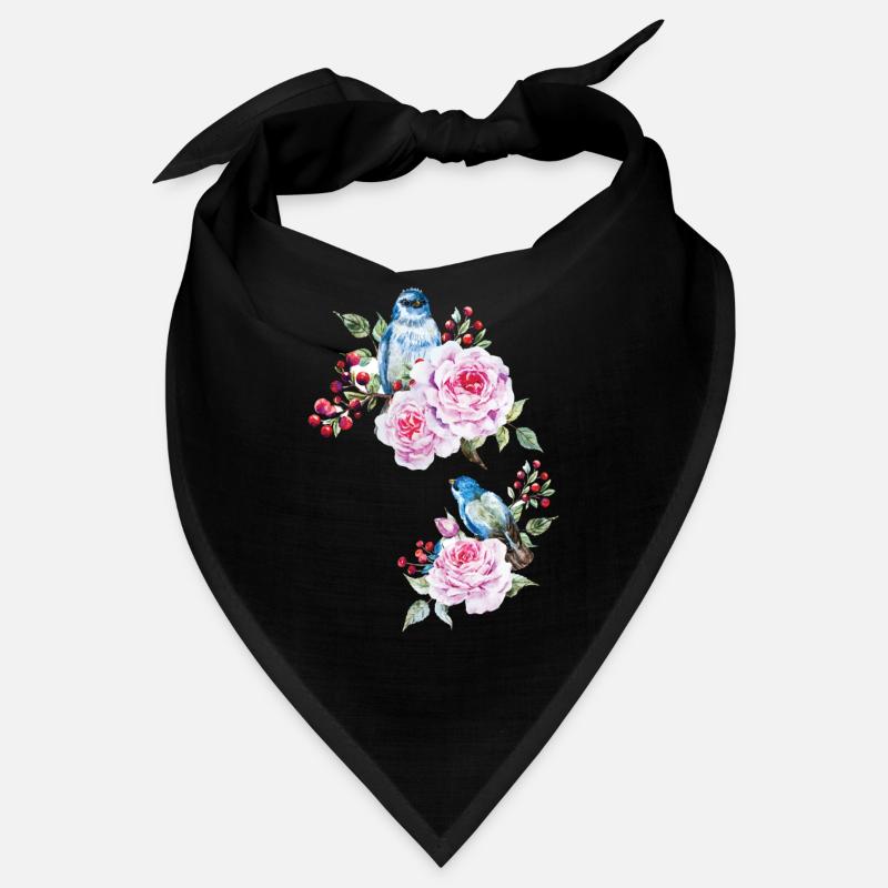 Blumen Vogel Floral Vögel Bandana