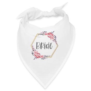 Hochzeit Braut Bride JGA Junggesellinnenabschied - Bandana - Weiß - Vorne