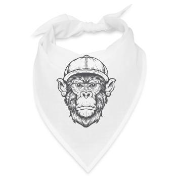 Funky Affe - Bandana - Weiß - Vorne