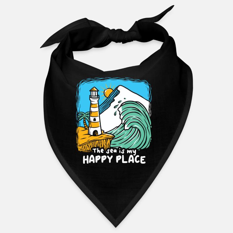 La mer est mon endroit heureux Phare Bandana