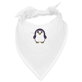 süßer Kawaii Pinguin - Niedliches Tierdesign für K - Bandana - Weiß - Vorne