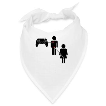 Videogames Gaming Zocken Gamer Gaming Controller - Bandana - Weiß - Vorne