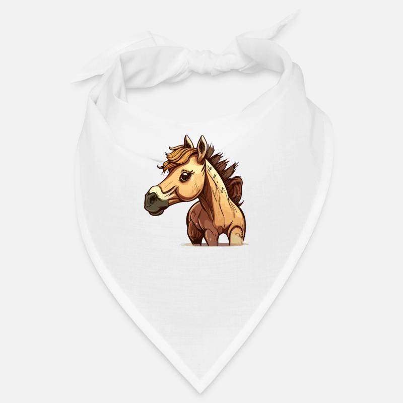 Style de bande dessinée de cheval Bandana