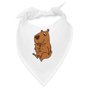 Familie - Capybara mit Baby Capybara - Bandana - Weiß - Vorne