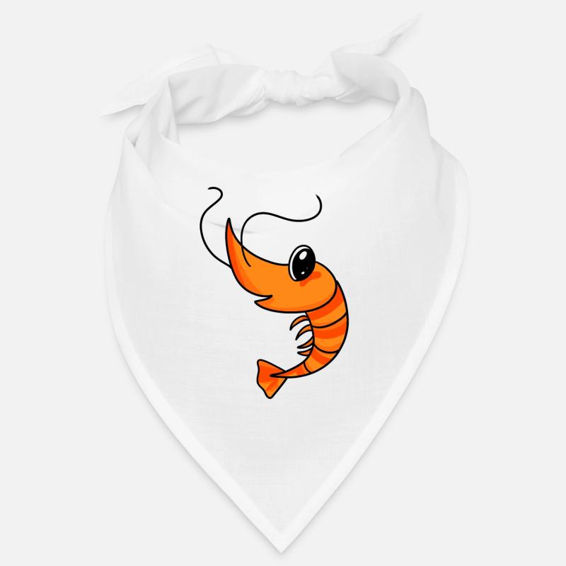 Garnele Garnelen - Bandana - Weiß