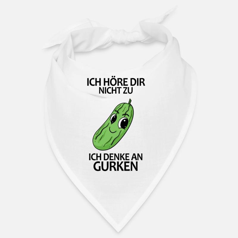 Gurke Spruch - Bandana - Weiß