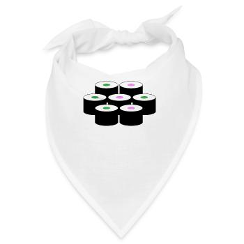 Sushi Motiv - Bandana - Weiß - Vorne