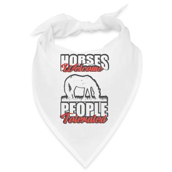Schönes Reiten Pferde Spruch für Reiter - Bandana - Weiß - Vorne
