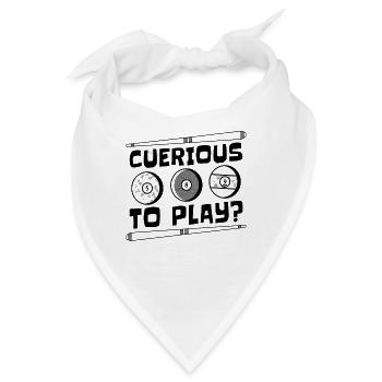 Cuerious To Play Cue Sports Cue Stick Pool Player - Bandana - Weiß - Vorne