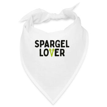 Spargel Lover Spargellover Vegan Gemüse - Bandana - Weiß - Vorne