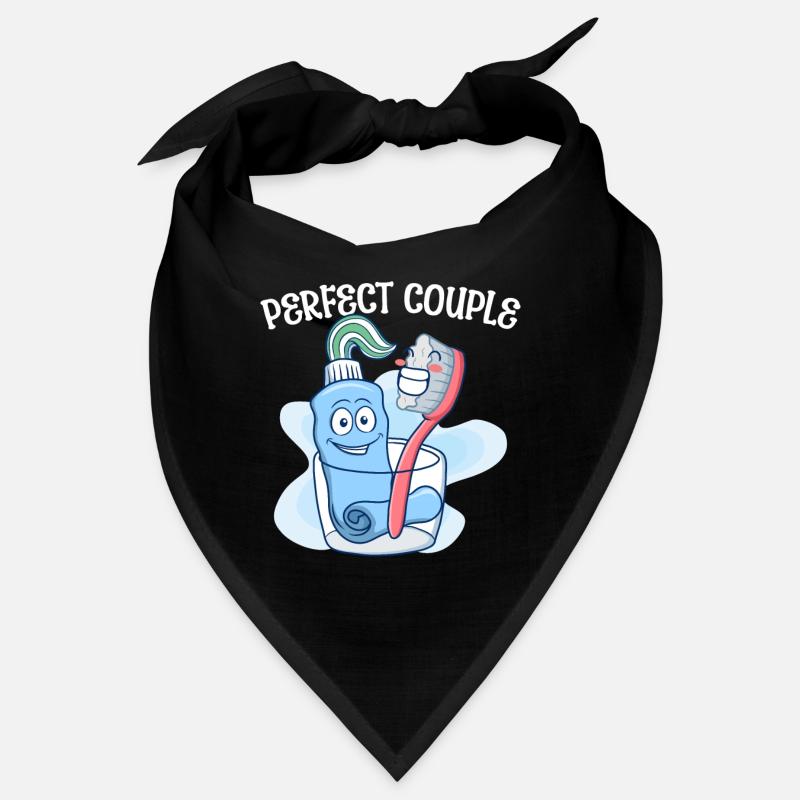 Pair Toothbrush Toothpaste Sweet Bandana