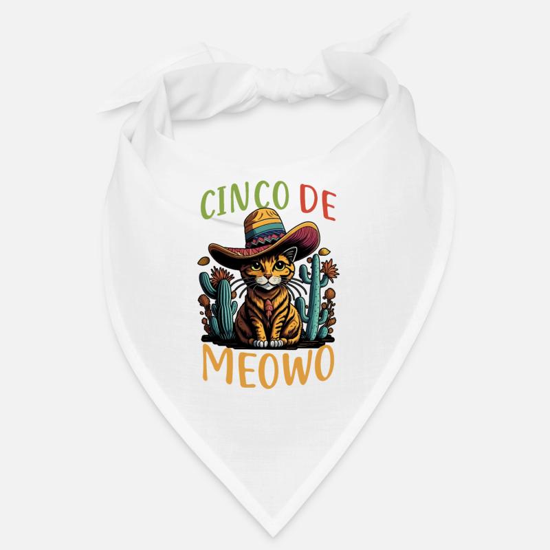 Cinco de Mayo Meowo Mexican Cat with Sombrero Bandana
