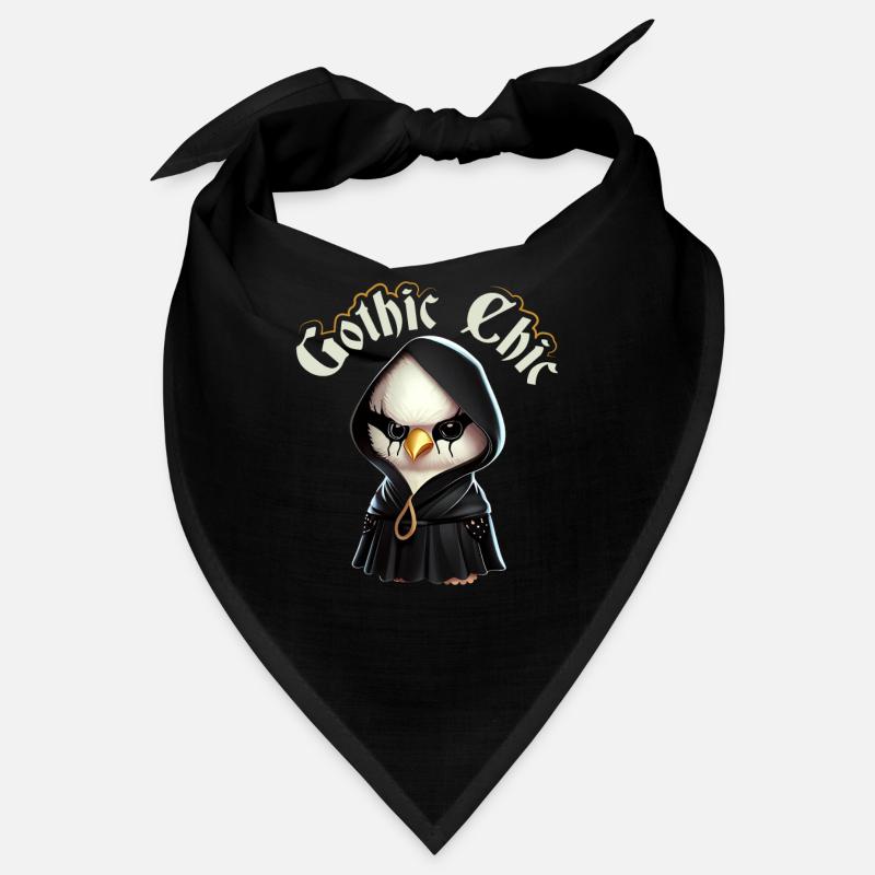 Gothic Chic Emo Chicken, Funny Death Metal Goth Bandana