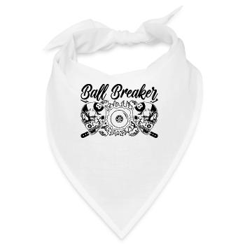Ball Breaker Cue Sports Snooker Player Pool Player - Bandana - Weiß - Vorne