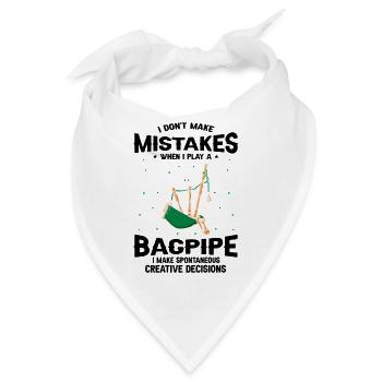 Dudelsack für Dudelsackspieler und Schotten - Bandana - Weiß - Vorne