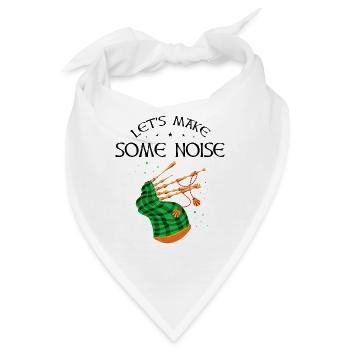 Dudelsack für Dudelsackspieler und Schotten - Bandana - Weiß - Vorne