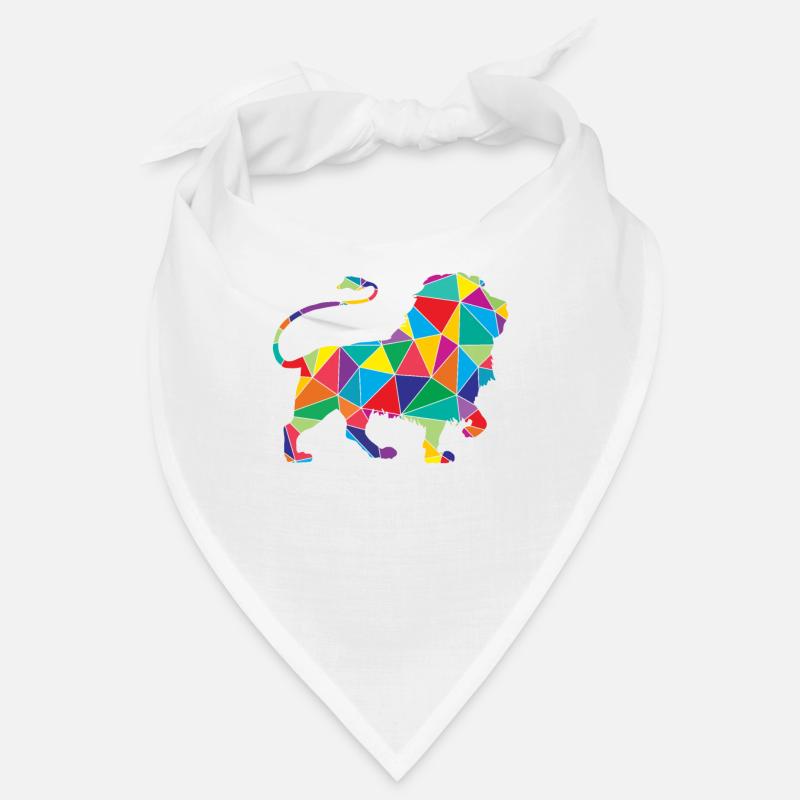 Polygone du lion Low Poly Animal sauvage Bandana