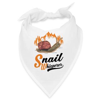 Schnecken Flüsterer Snail Whisperer - Bandana - Weiß - Vorne