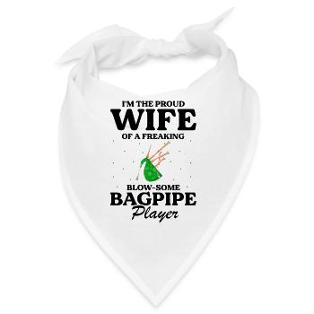 Dudelsack für Dudelsackspieler und Schotten - Bandana - Weiß - Vorne