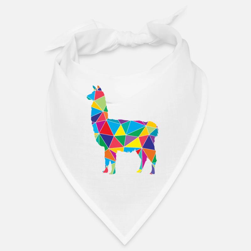 Lama Polygon Low Poly Tier Bandana