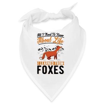 Fuchs Geschenk Rotfuchs - Bandana - Weiß - Vorne