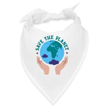 Klimawandel Save The Planet - Bandana - Weiß - Vorne