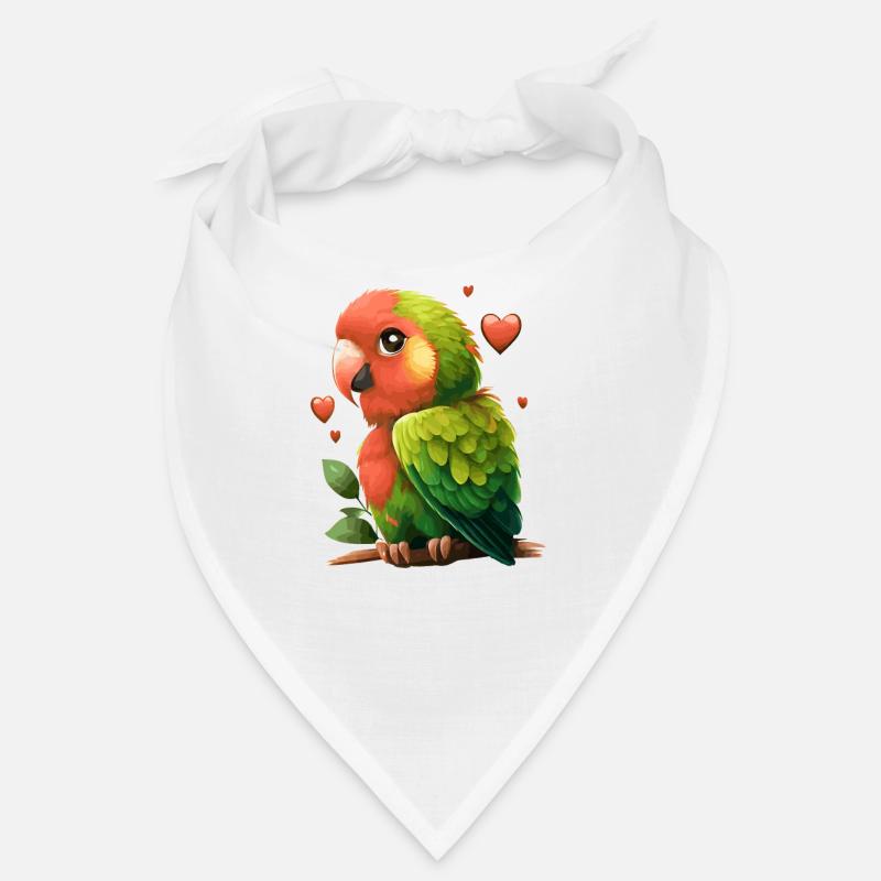 Mignon Perroquet Vert Rouge Perruche Saint-Valentin Pet Bi Bandana