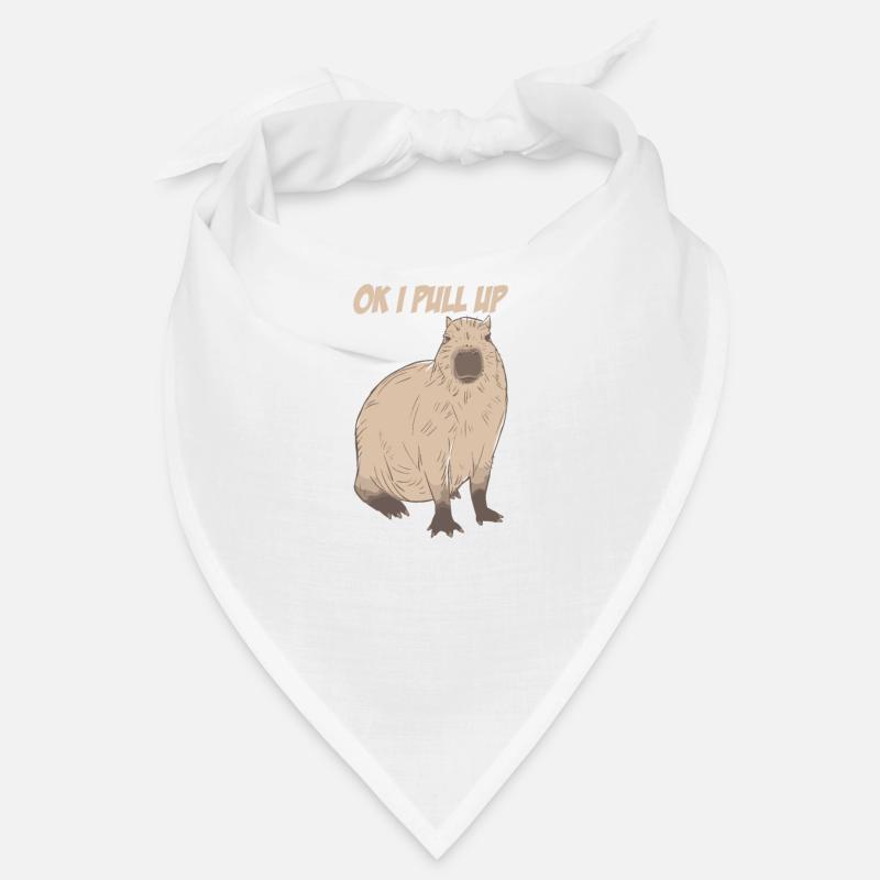 Cute Ok I Pull Up Capybara Funny Capybara Lover Bandana