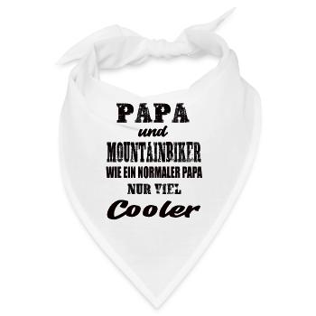 Papa und Mountainbiker - Bandana - Weiß - Vorne