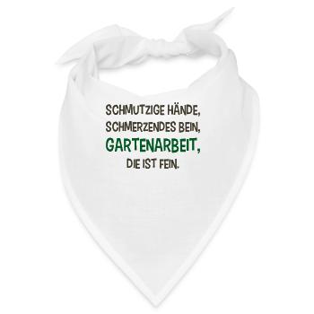 Lustiges Gärtner Gedicht Hobbygärtner Garten - Bandana - Weiß - Vorne