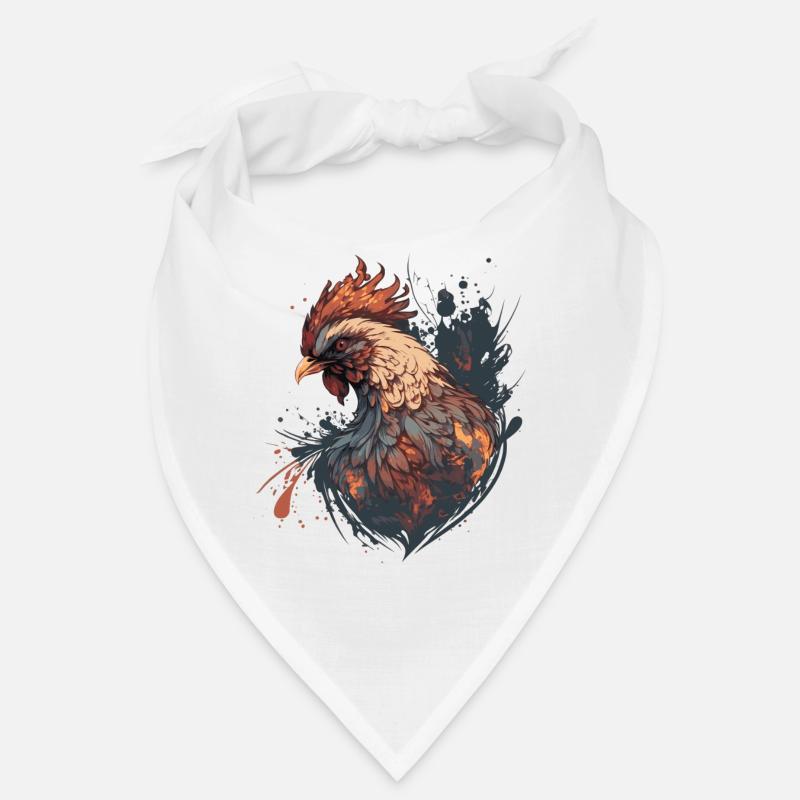 Abstrait Graffiti Poulet Ferme Animal Poulets de compagnie Bandana