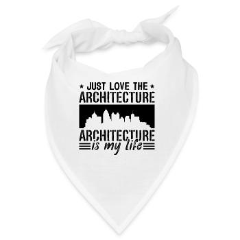 Just Love The Architecture Construction Architects - Bandana - Weiß - Vorne