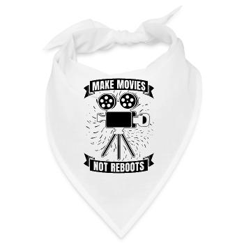 Make Movies Not Reboots Movie Director Filmmaker - Bandana - Weiß - Vorne