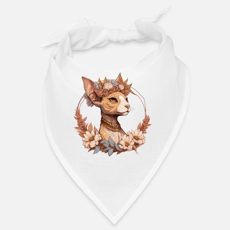 Fleur de chat mignon Sphynx Crown Pet Kitten Floral Bandana