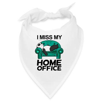 Home Office Vermissen Humor Lustig - Bandana - Weiß - Vorne