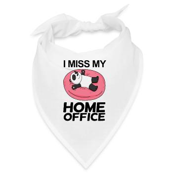 Home Office Vermissen Humor Lustig - Bandana - Weiß - Vorne