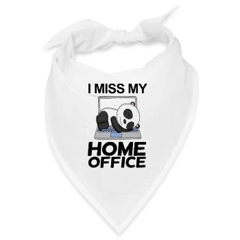 Home Office Vermissen Humor Lustig - Bandana - Weiß - Vorne
