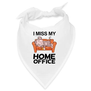 Home Office Vermissen Humor Lustig - Bandana - Weiß - Vorne