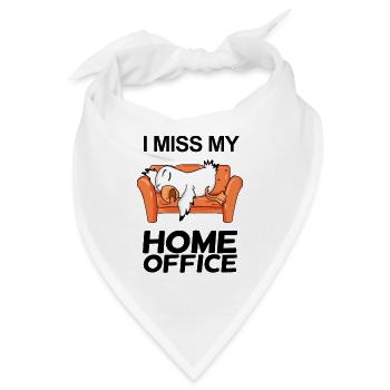 Home Office Vermissen Humor Lustig - Bandana - Weiß - Vorne