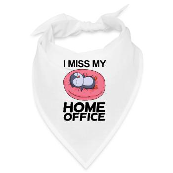 Home Office Vermissen Humor Lustig - Bandana - Weiß - Vorne