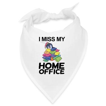 Home Office Vermissen Humor Lustig - Bandana - Weiß - Vorne