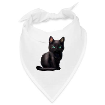 Katze Kätzchen Geschenk - Bandana - Weiß - Vorne